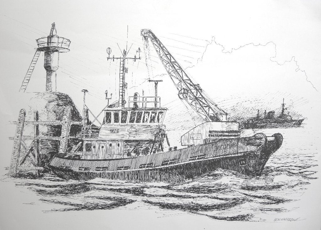 Bergingsvaartuig Jacomina - Van den Akker, Ophalen of Verzenden, Gebruikt, Kaart, Foto of Prent