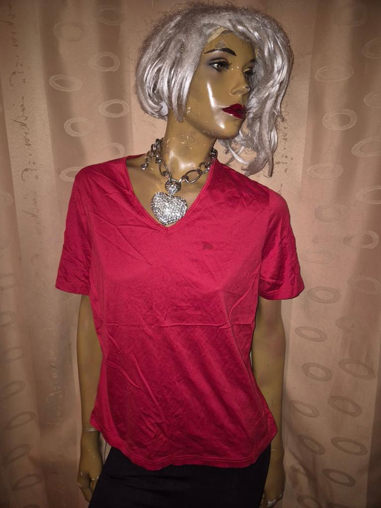 Rood T-shirt basler met V-hals en korte mouwen maat 44, Ophalen of Verzenden, Zo goed als nieuw, Korte mouw, Rood