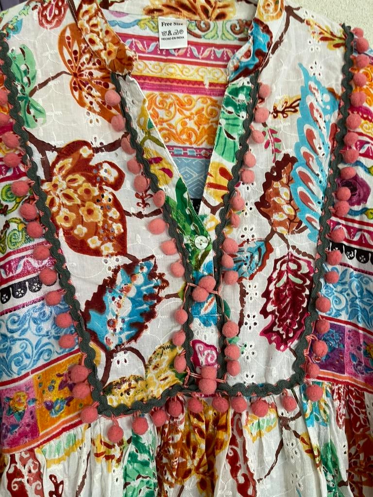 gewilde tuniek jurkje multicolour one size, Ophalen of Verzenden, Zo goed als nieuw, Maat 38/40 (M)