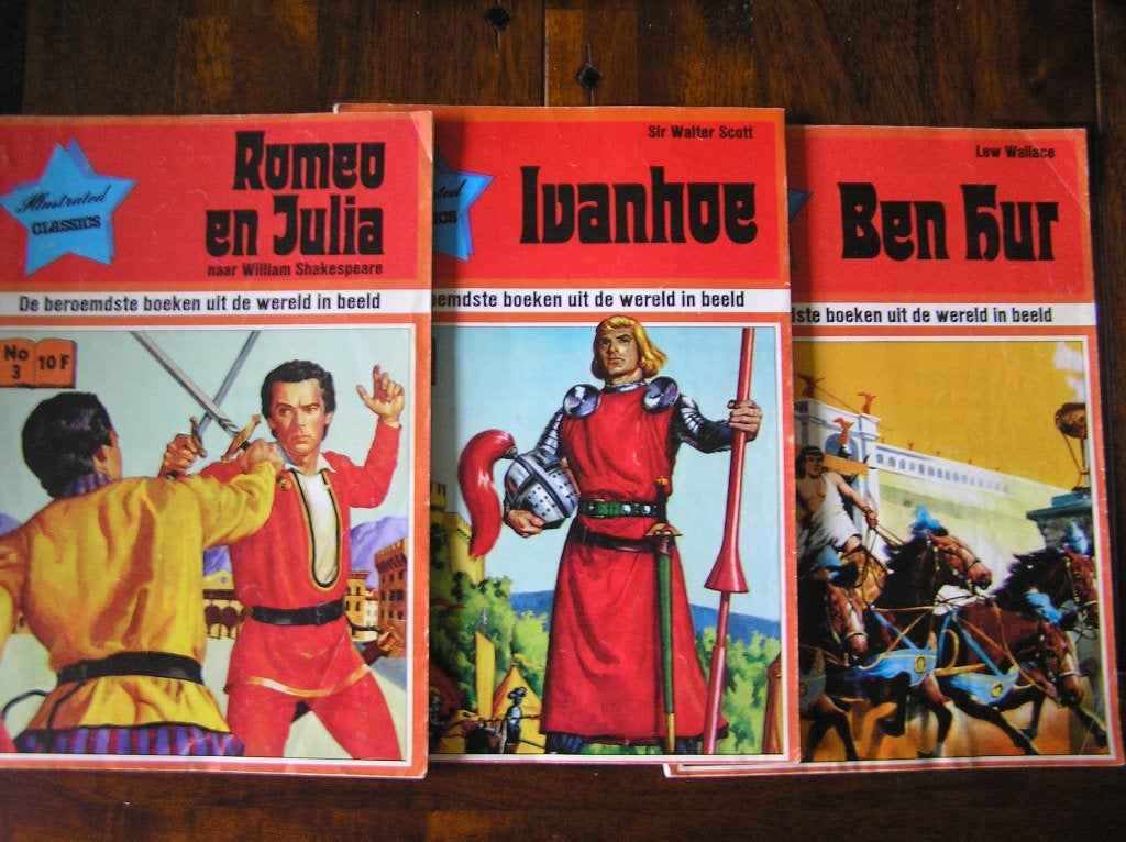 Illustrated Classics. Ivanhoe - Ben Hur - Romeo en Julia., Boeken, Stripboeken, Gelezen, Meerdere stripboeken, Ophalen of Verzenden