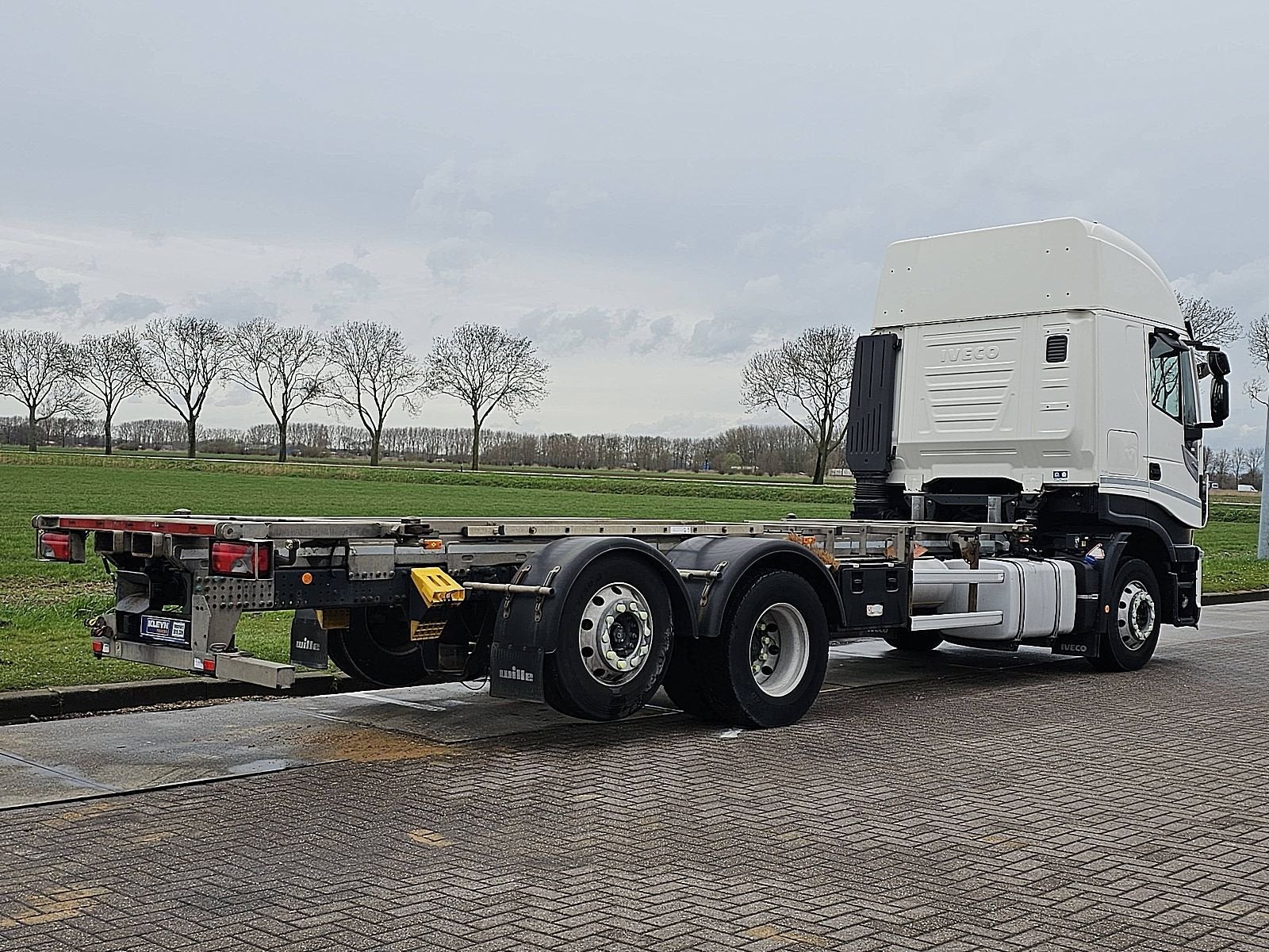 IVECO AS260S42 STRALIS 6x2 intarder alcoa's, Auto's, Automaat, Euro 6, Iveco, Wit
