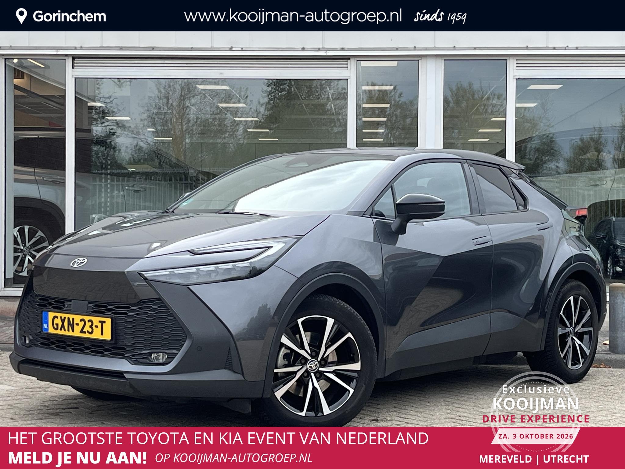 Toyota C-HR 2.0 Plug-in Hybrid 220 First Edition l 360 camer, Auto's, 4 cilinders, 150 min, Bedrijf, Grijs