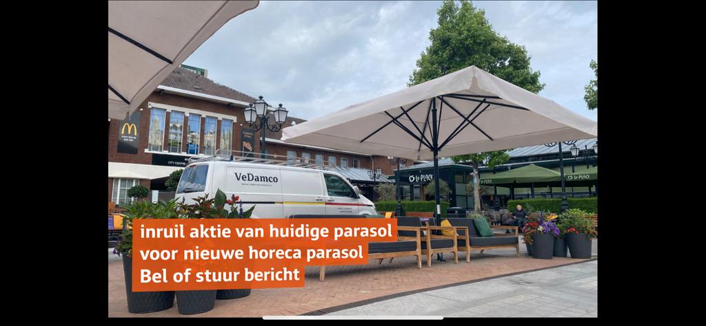 Gebruikte Horeca Parasols - Goede Staat, Acryl Kwaliteit, Tuin en Terras, Parasols, Ophalen of Verzenden, Gebruikt, Stokparasol