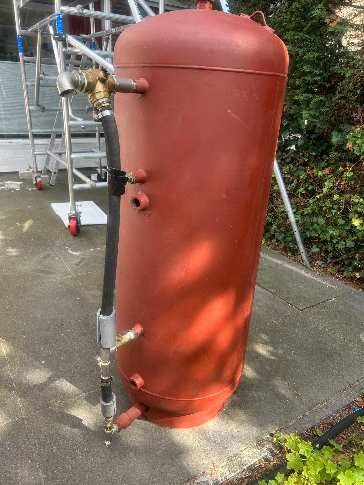 Buffervat   400 l. Staal geëmailleerd. 1 spiraal., Doe-het-zelf en Verbouw, Geisers en Boilers, Ophalen, 100 liter of meer, Boiler