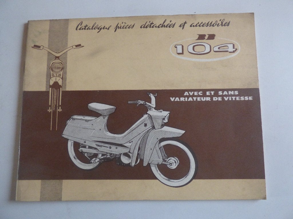 PEUGEOT BB 104 / BB 104R / BB 104 RV ONDERDELENLIJST, Fietsen en Brommers, Ophalen of Verzenden, Gebruikt