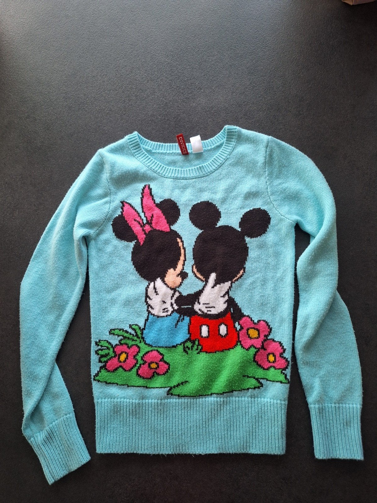 Lief Disney trui met Mickey en Minnie Mouse - Maat 34 (XS), Disney, Blauw, Ophalen of Verzenden, Maat 34 (XS) of kleiner