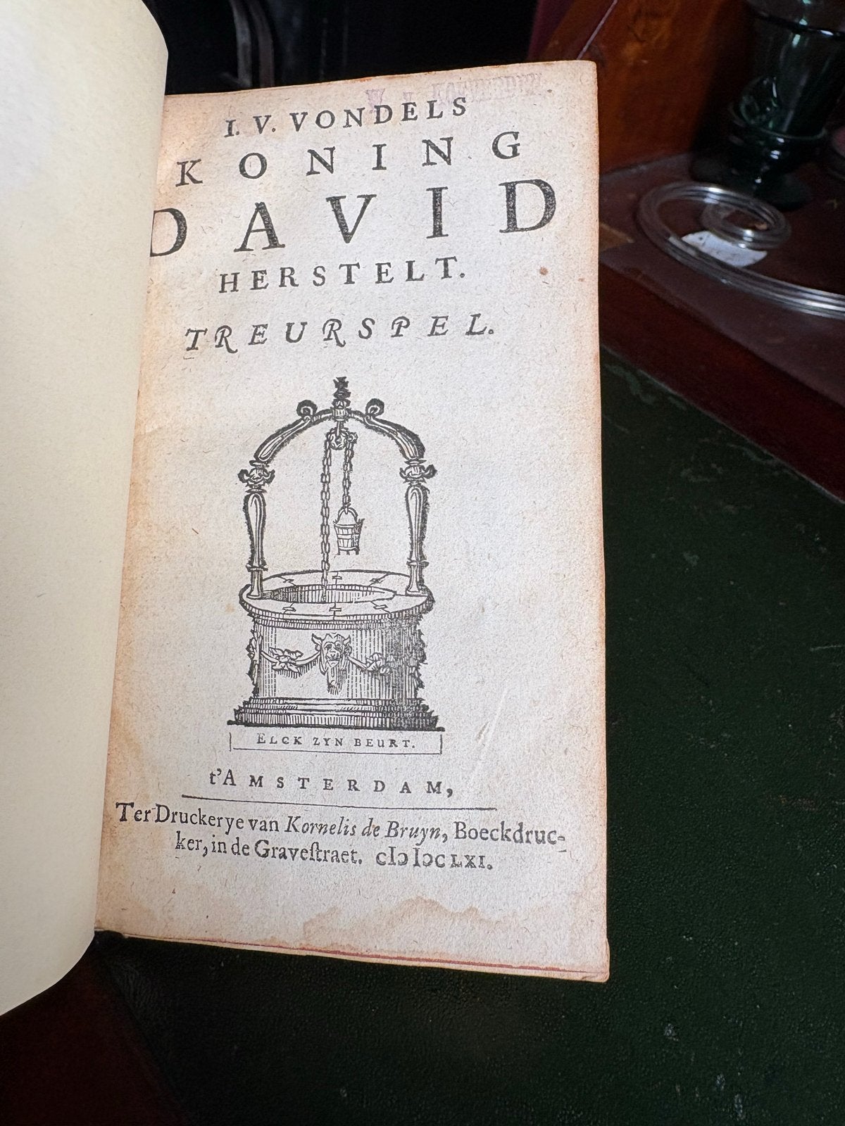 Vondel's Treurspel "Koning David hersteld" uit 1661, Antiek en Kunst, Ophalen of Verzenden