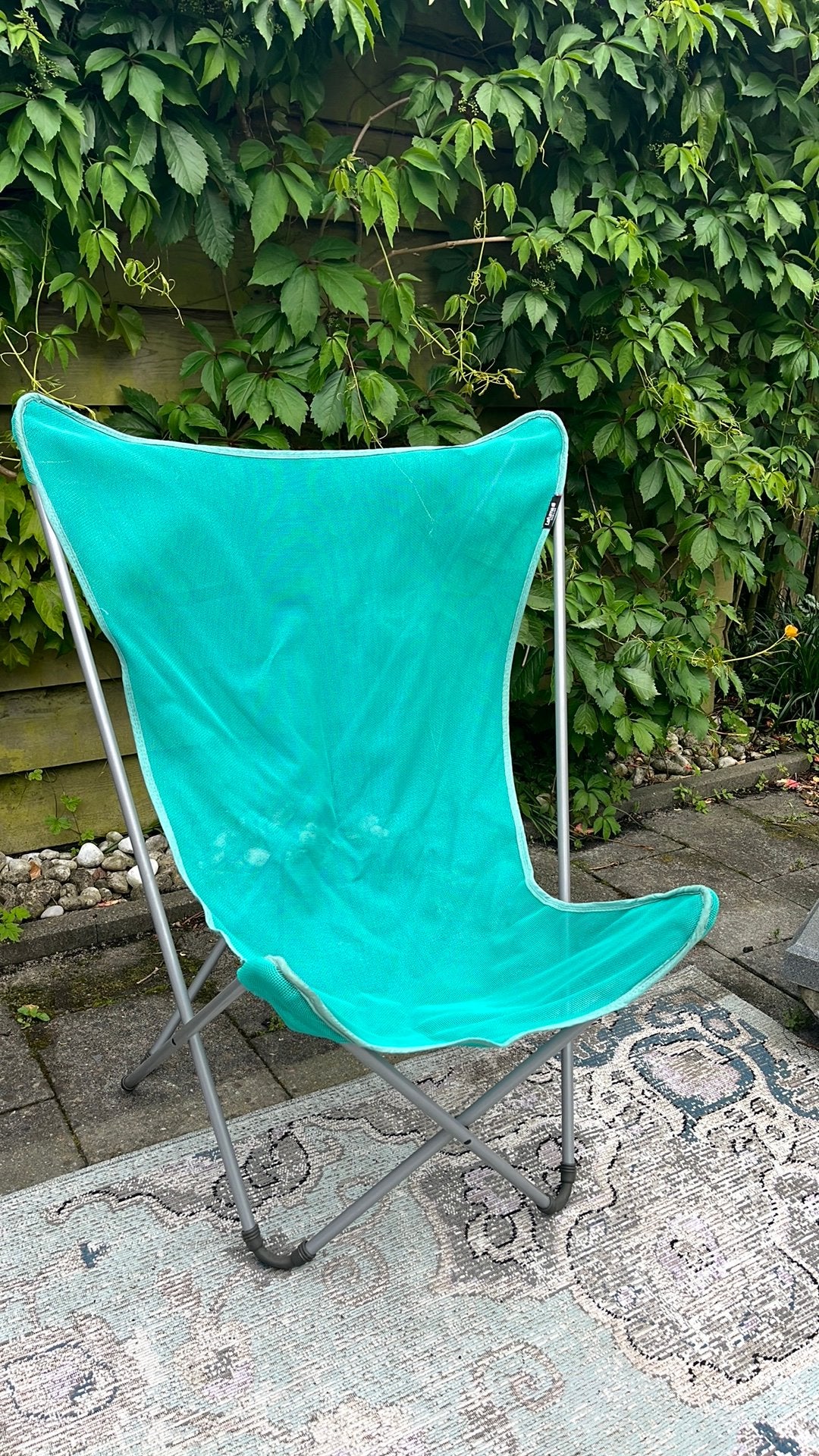 Lafuma maxi pop up vlinderstoel mint groen, Ophalen of Verzenden, Zo goed als nieuw, Campingstoel