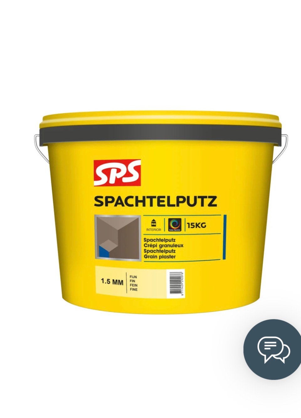 NIEUW NIET GEOPENT SPS Spachtelputz.1.5  €15,-  20 st. emmer, Ophalen of Verzenden, Zo goed als nieuw, Wit