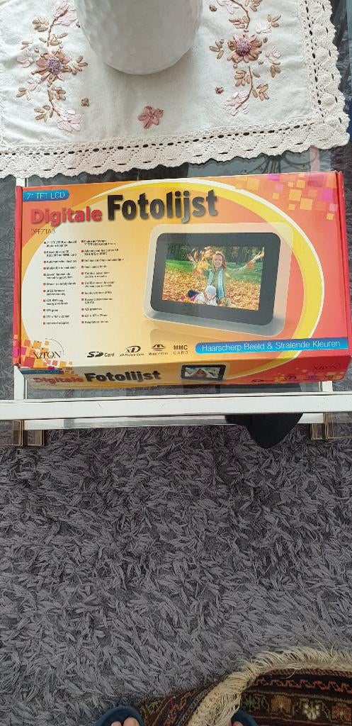 Digitale Fotolijst 7" TFT LCD - Nieuw in doos, Nieuw, Ophalen of Verzenden, Film, Minder dan 1 GB