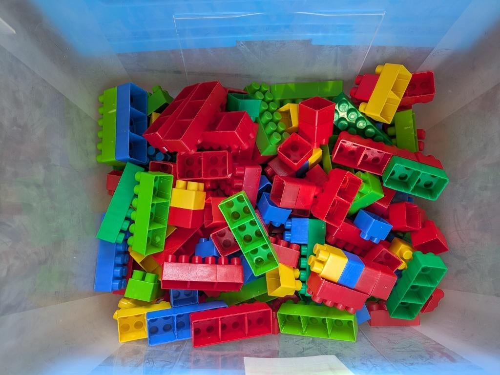 oud speelgoed plastic bouwblokken, Antiek en Kunst, Antiek | Speelgoed, Ophalen of Verzenden