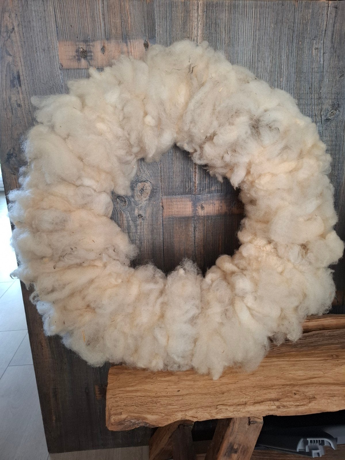 Grote krans van echt schapenwol, Ophalen, Krans, Nieuw, 56 cm