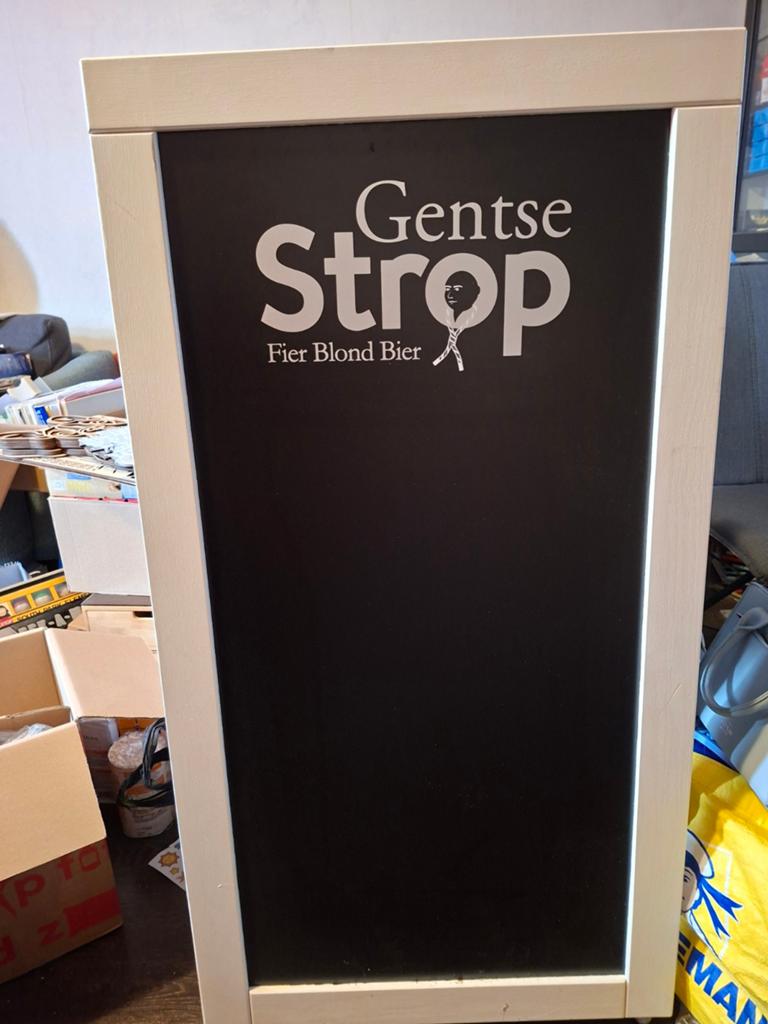 Krijtbord Gentse Strop - Reclamebord Bier, Ophalen, Gebruikt