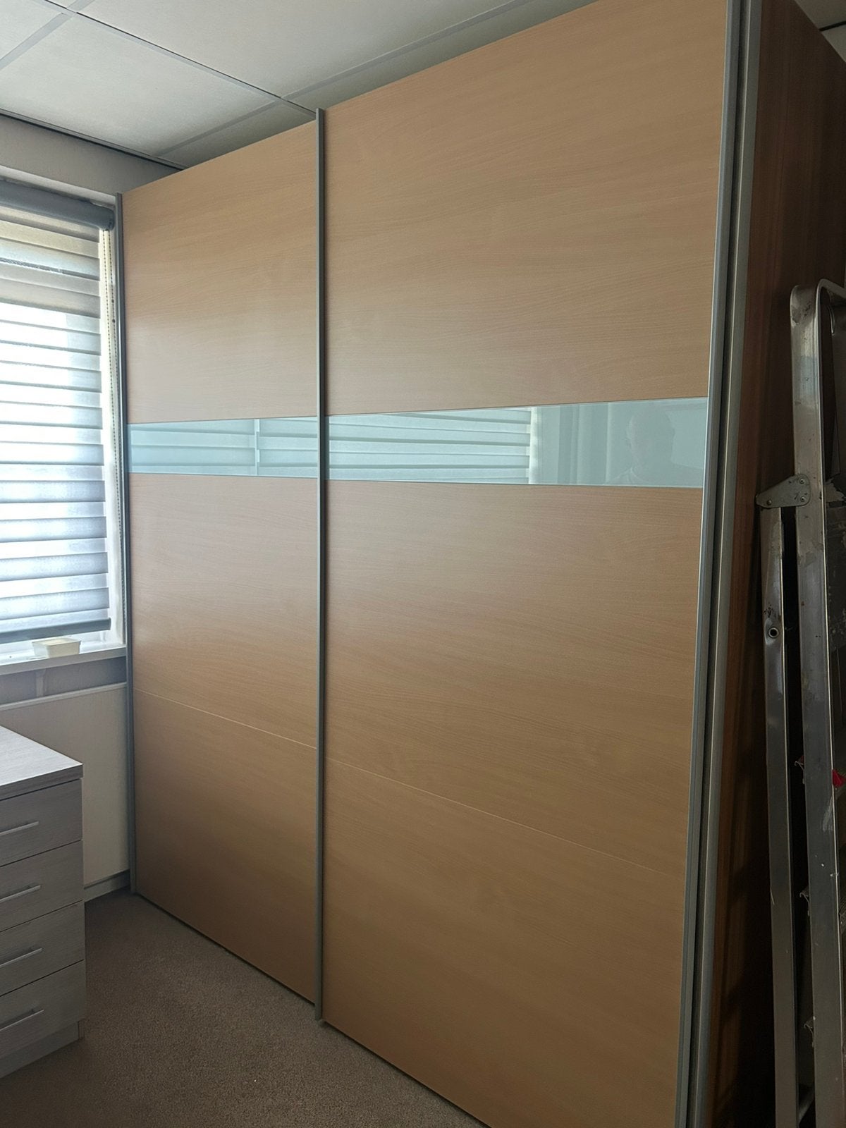 Kledingkast met schuifdeuren, Huis en Inrichting, Kasten | Kledingkasten, Ophalen, Overige materialen, Gebruikt, 200 cm of meer