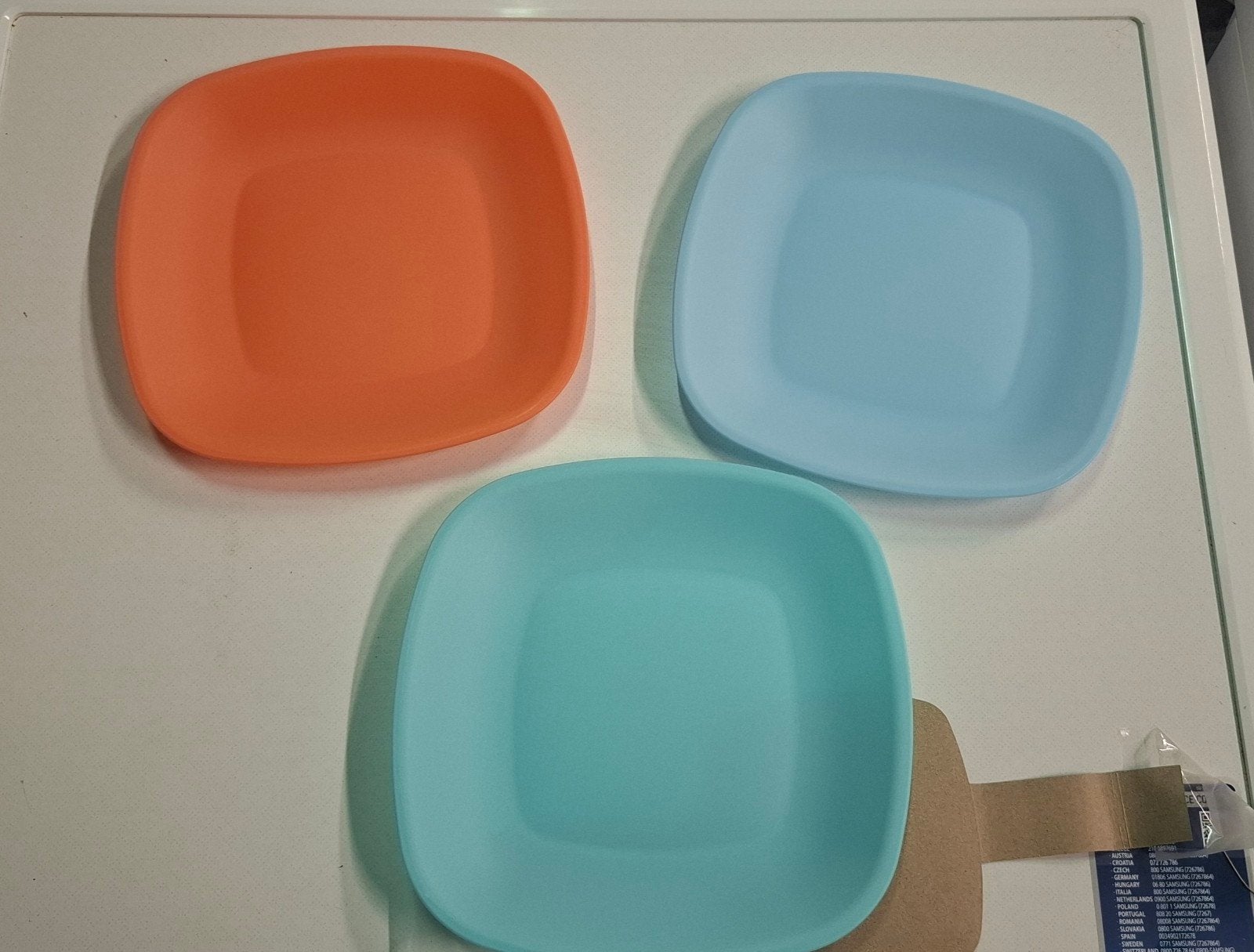 partij 24 x Nieuwe set van 3 vierkante borden, 20x20cm, dive, Stephan Company, PO Box 100, 5140 AC Waalwijk, The Netherlands, Nieuw