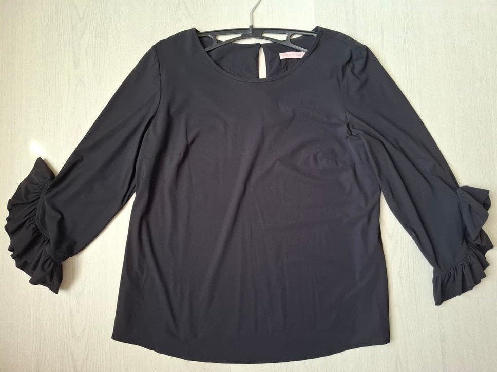 Studio Anneloes zwart shirt XL travelstof ruches, Studio Anneloes, Zwart, Maat 46/48 (XL) of groter, Ophalen of Verzenden