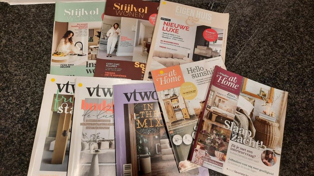 8 woonbladen: Ariadne at Home, VT Wonen en meer, Ophalen of Verzenden, Gelezen, Overige typen