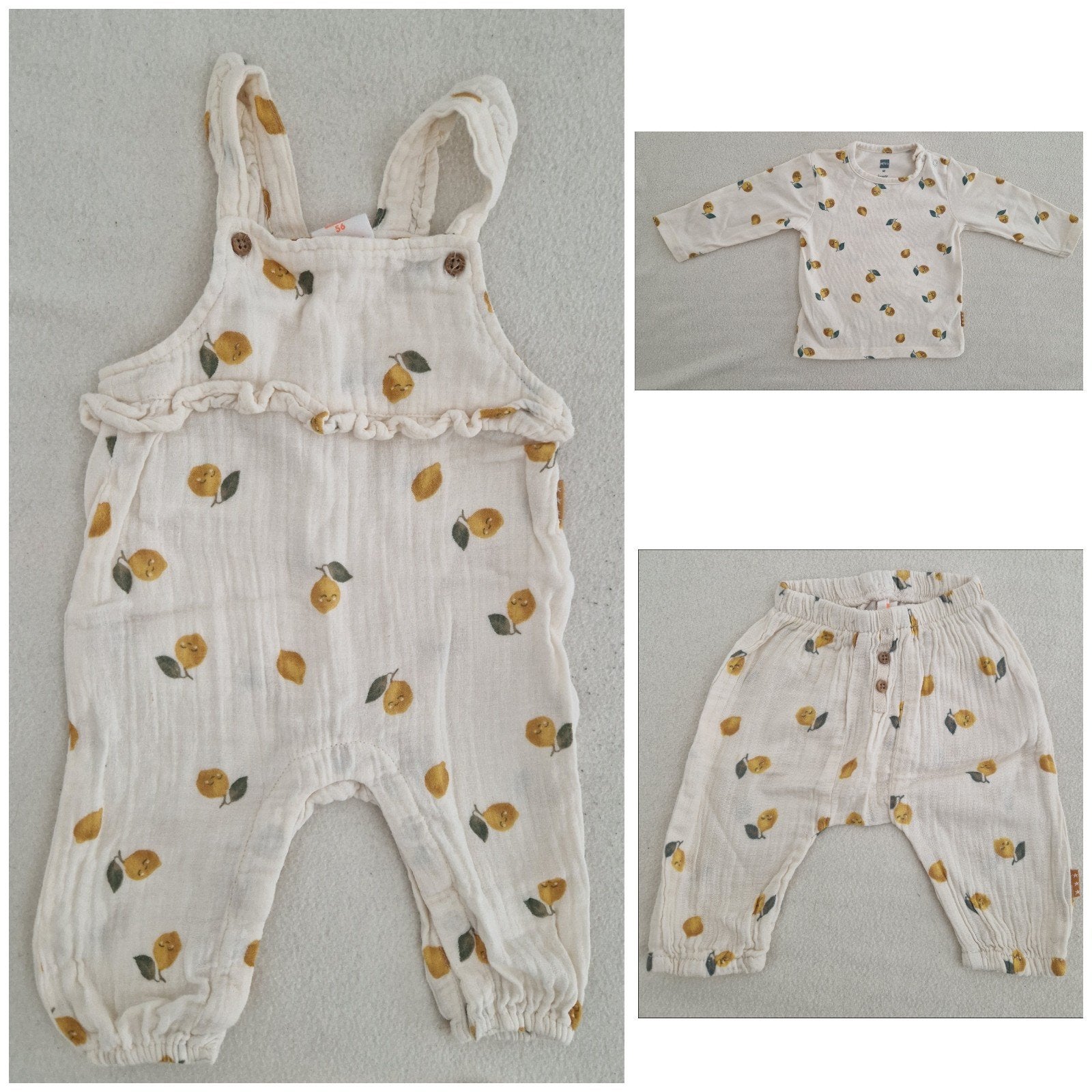 Hema citroen setje baby kleding maat 56 62 broek pakje trui, Kinderen en Baby's, Zo goed als nieuw, Setje, Hema, Verzenden