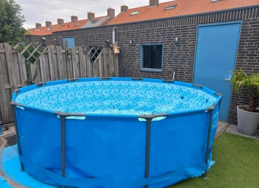 Bestway 3.66mx1.00m zwembad incl. zandfilterpomp, Tuin en Terras, Zwembaden, Ophalen, 200 tot 300 cm, 80 tot 120 cm, Rechthoekig