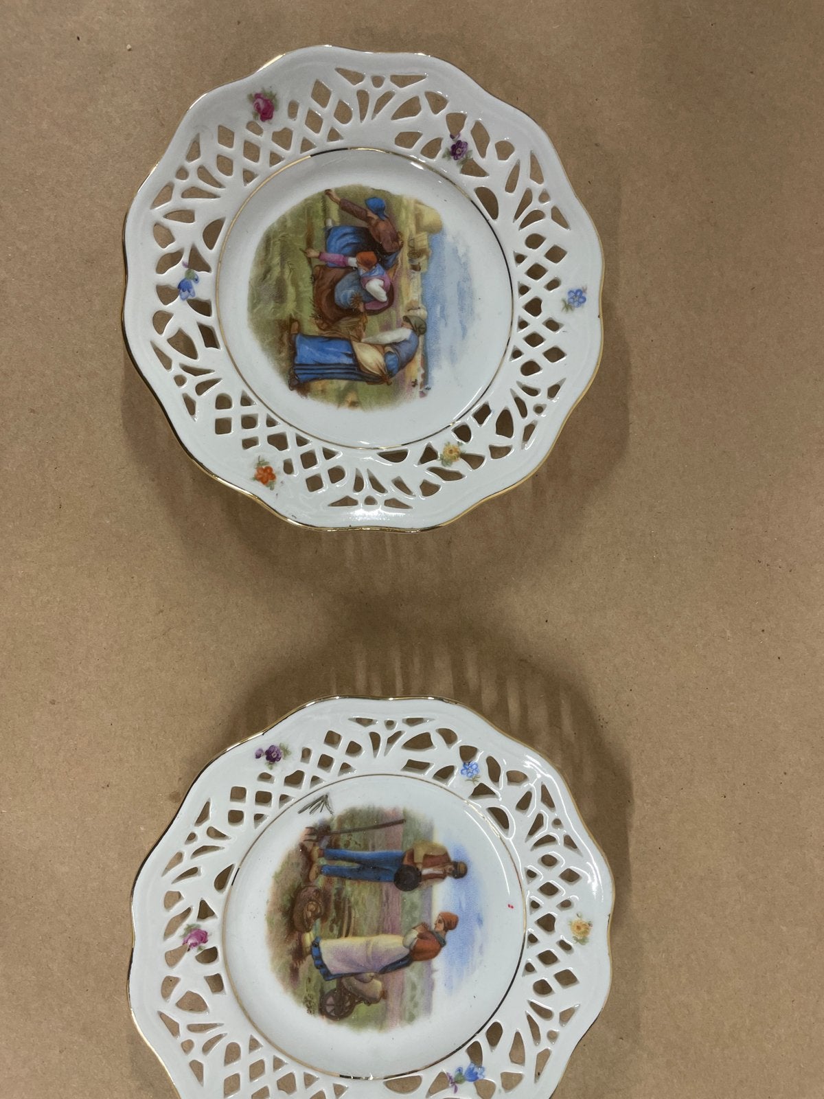 Set van2Antieke Bavaria Schumann Borden met Boerenleven, Antiek en Kunst, Ophalen of Verzenden