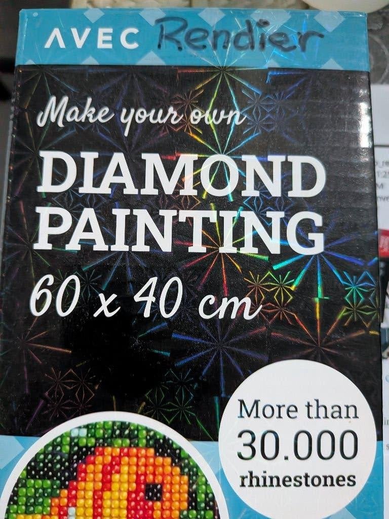 Diamond Painting Dolfijn 60 x 40 cm, Ophalen, Gebruikt, Knutselwerk