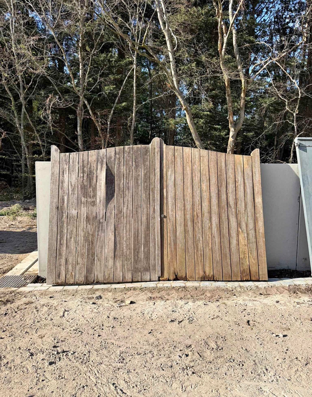 Massief Houten poort 300x210cm, Tuin en Terras, Ophalen, Gebruikt, 200 cm of meer, Hout