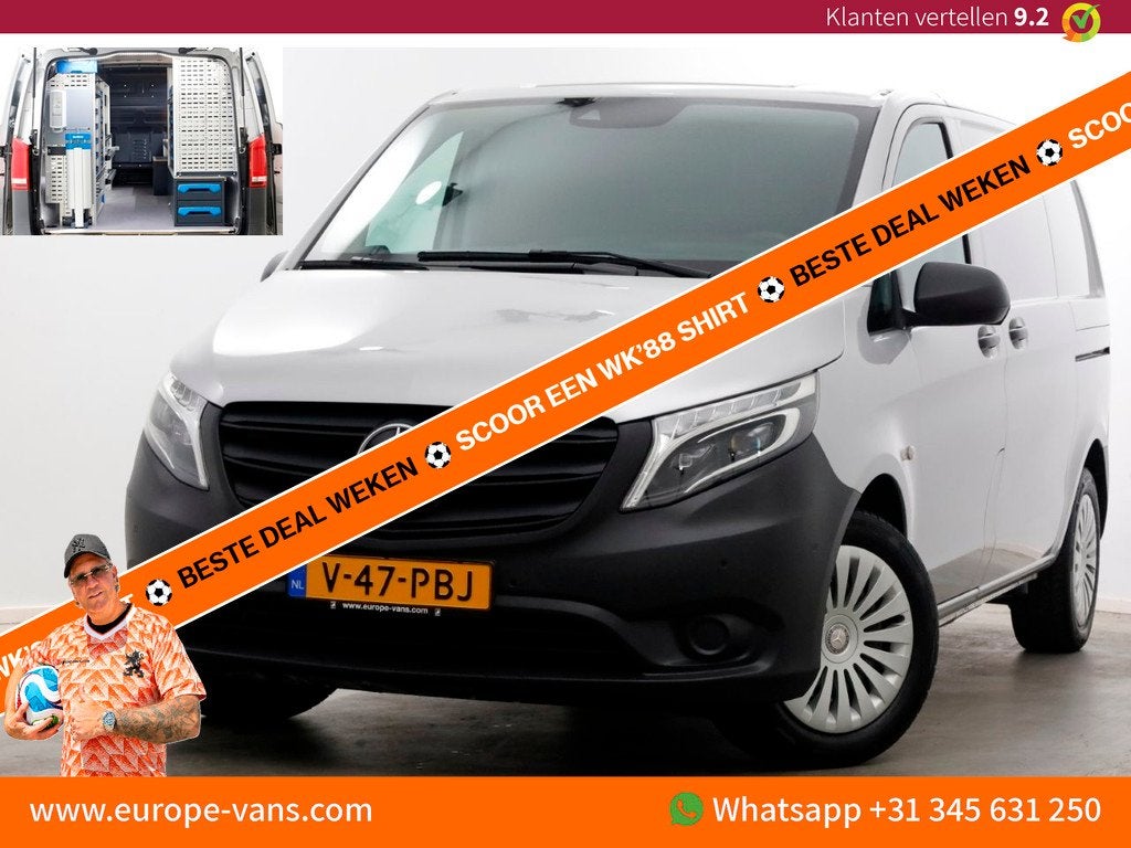 Mercedes-Benz Vito 114 CDI 136pk Compact 9G Automaat 2x Schu, Auto's, Bestelauto's, Bedrijf, Te koop, ABS, Achteruitrijcamera