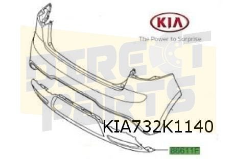 Kia Rio III (8/11-3/15) Achterbumperspoiler Origineel! 86612
