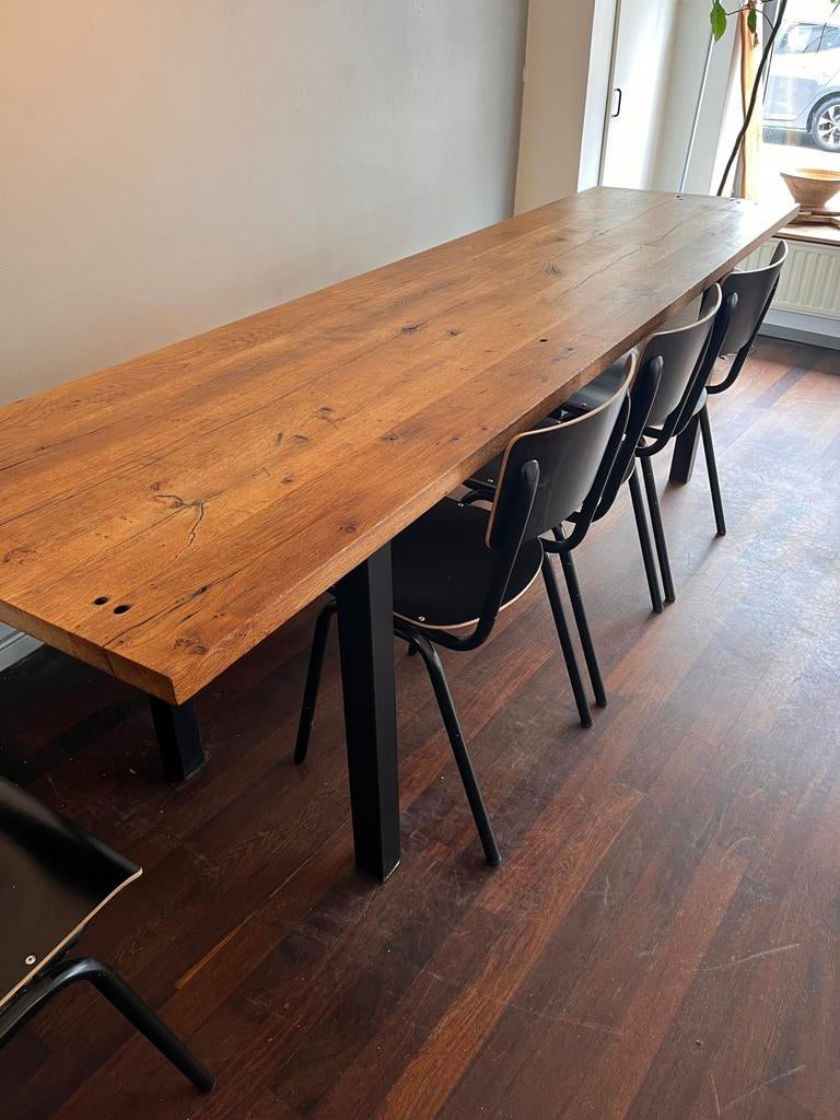Eettafel rustiek eiken, Ophalen, Gebruikt, Rustiek, Eikenhout