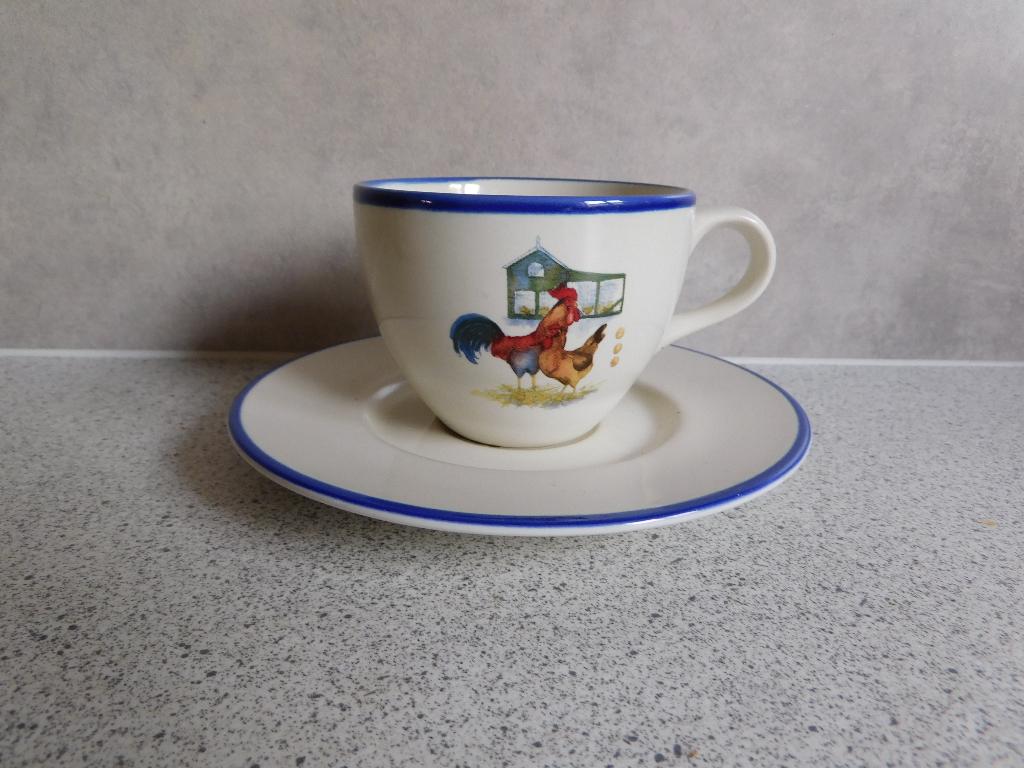 Kop en schotel Landleven Top Design Alie Kruse-Kolk, Ophalen of Verzenden, Zo goed als nieuw, Overige stijlen, Kop(pen) en/of Schotel(s)