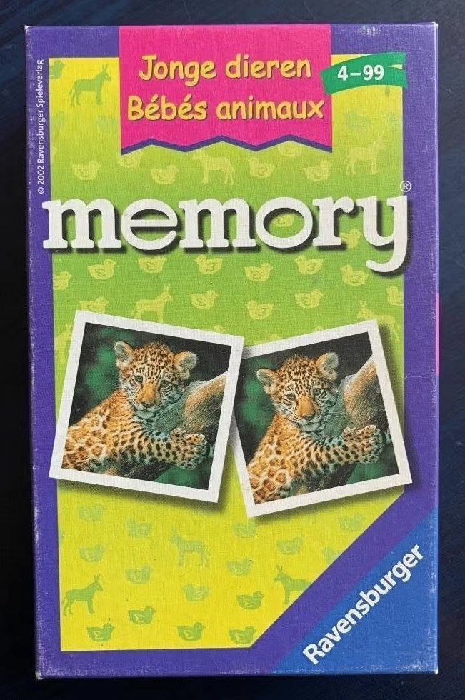 Memory jonge dieren; 4-99 jaar; Ravensburger, Ophalen of Verzenden, Zo goed als nieuw
