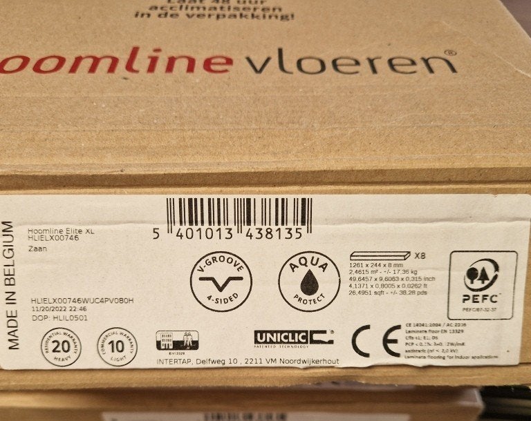 Hoomline laminaat (Pakken/Restanten)-Verschillende decoren, Nieuw, Ophalen of Verzenden, Intertap Flooring BV, Info@intertap.nl