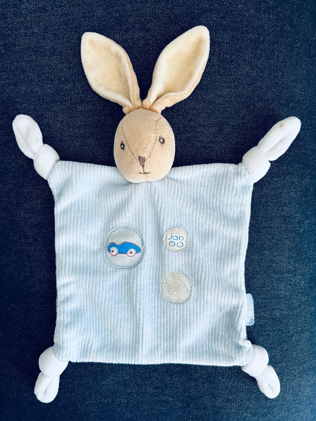 Kaloo Konijn Knuffeldoekje Lichtblauw Als nieuw, Ophalen of Verzenden, Zo goed als nieuw