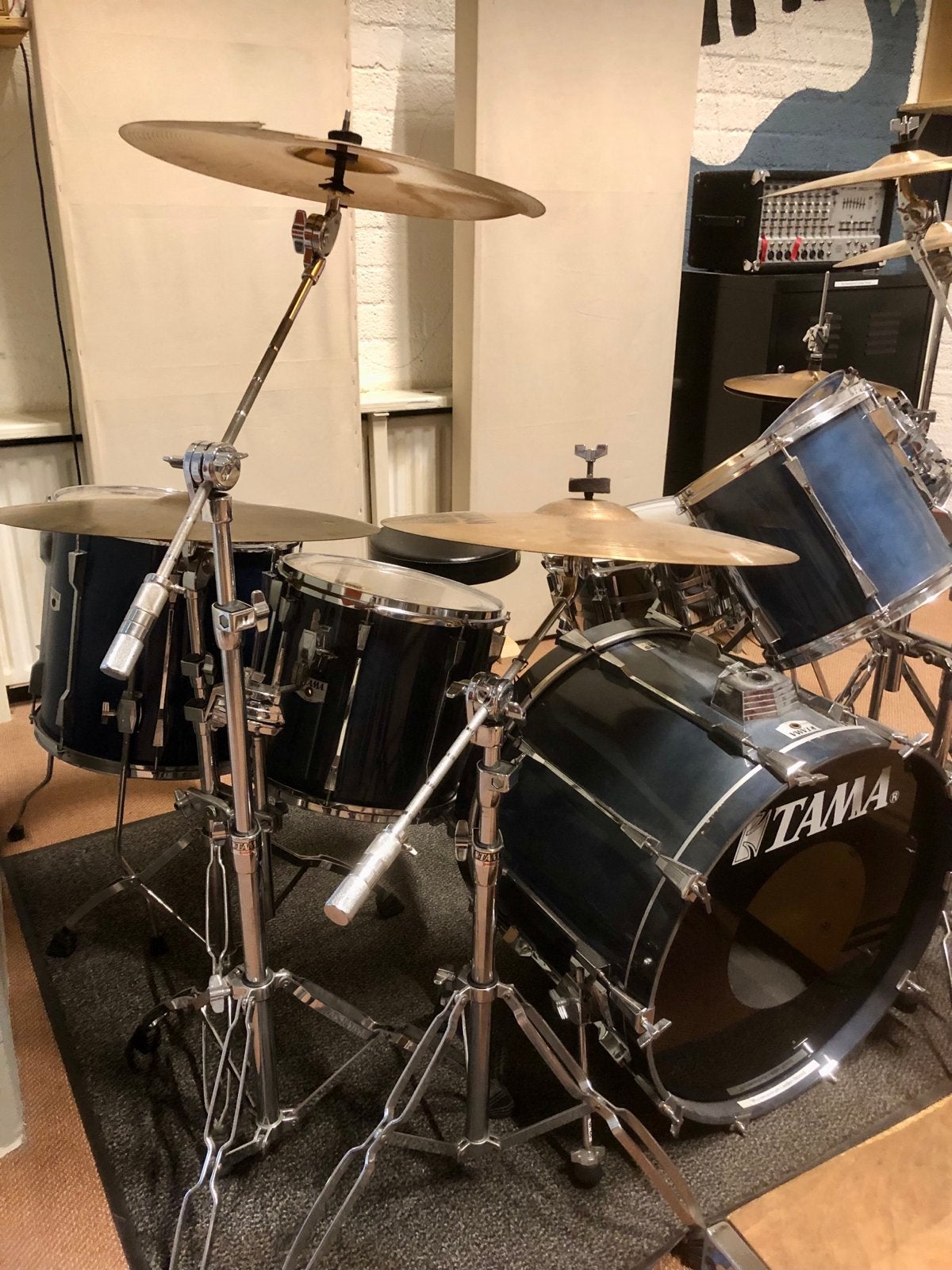 Tama Rockstar Pro Japan 1991 Shellset - See Through Blue, Muziek en Instrumenten, Drumstellen en Slagwerk, Ophalen, Gebruikt, Tama