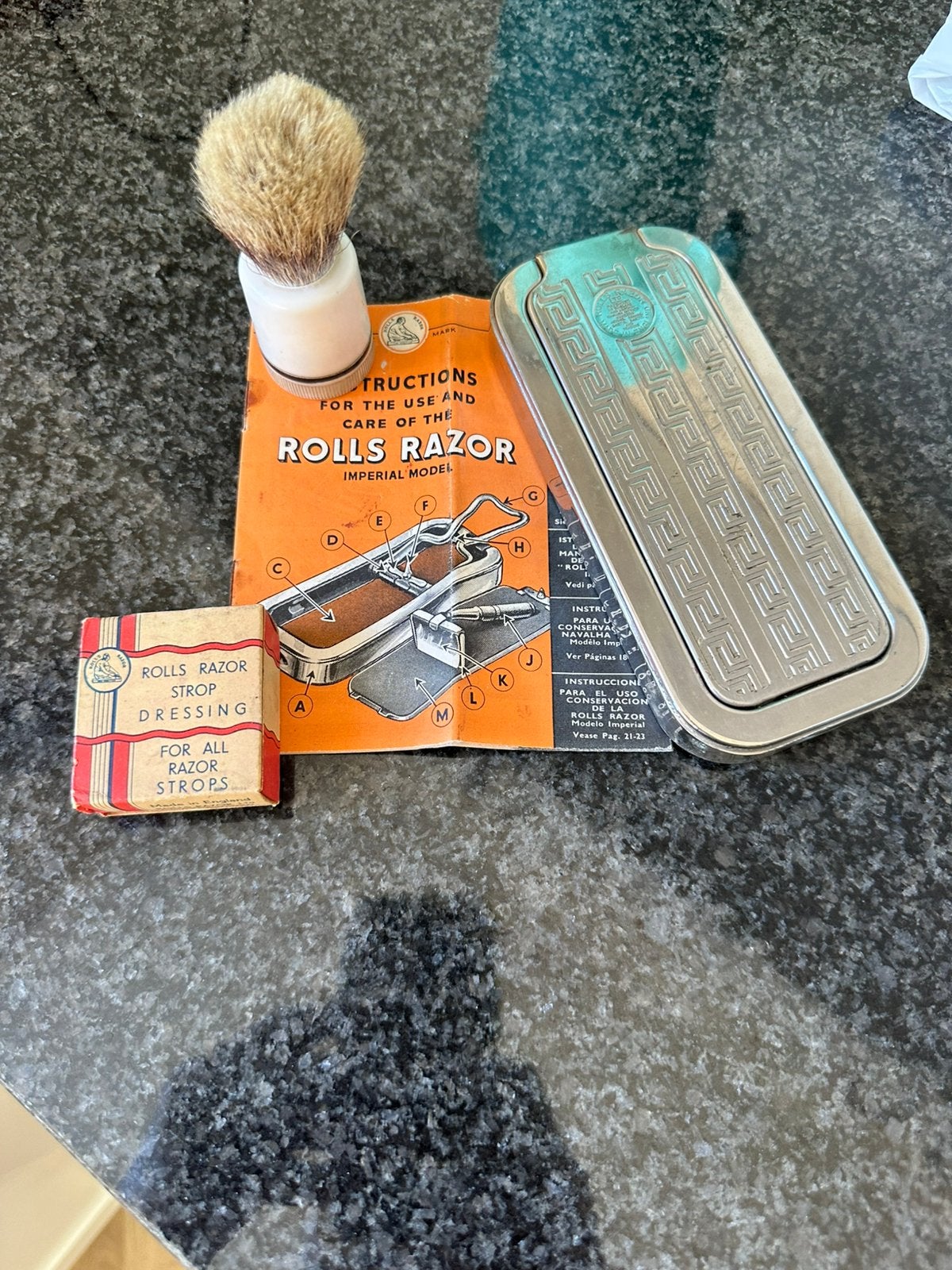 Oude scheerset, Ophalen, Gebruikt