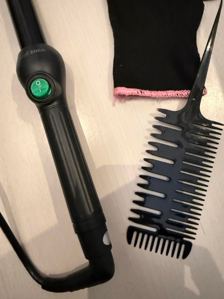 José Eber krultang met hittebestendige handschoen en kam, Sieraden, Tassen en Uiterlijk, Uiterlijk | Haarverzorging, Verzenden