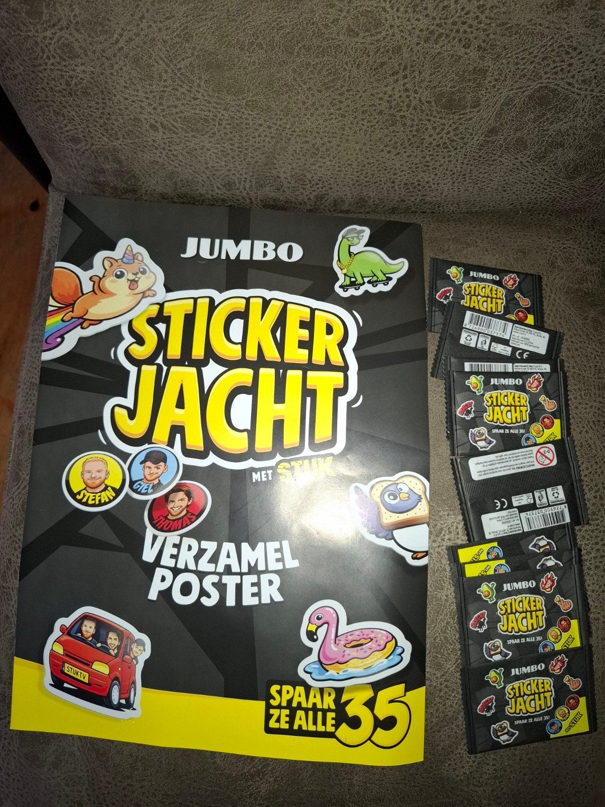 stickers en verzamelposter, Ophalen of Verzenden