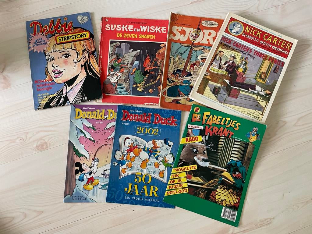 Diverse stripboeken: Suske en Wiske, Donald Duck, Debbie, Boeken, Stripboeken, Meerdere stripboeken, Ophalen, Gelezen