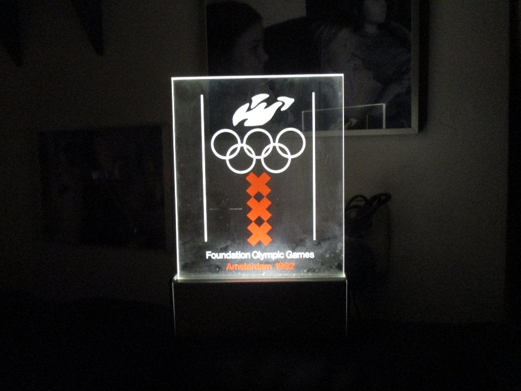 Olympic Games Amsterdam 1992 design tafeldeco lamp retro, Gebruikt, ?, ?, ?
