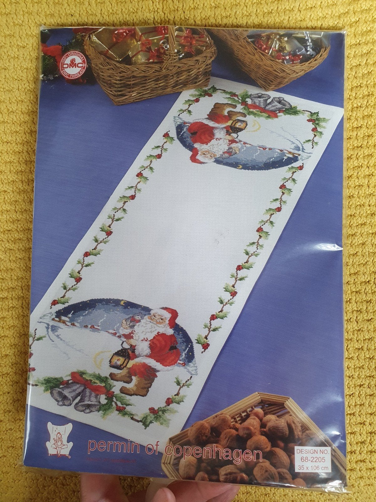 nieuw! zeldzaam Kerst kleed borduurpakket permin copenhagen, Verzenden, Nieuw, Handborduren, Borduurpakket