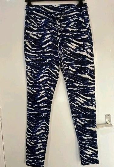 Stijlvolle Zebraprint Broek - cobaltblauw/Wit &co woman., Maat 38/40 (M), Blauw, Nieuw, Ophalen of Verzenden