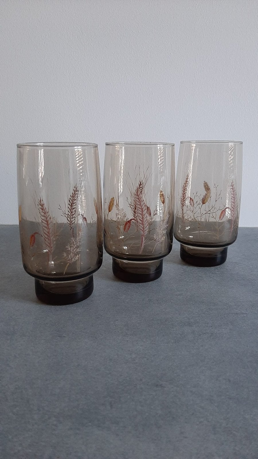 Luminarc tivoli vintage limonade glazen rookglas bloemen, Ophalen of Verzenden