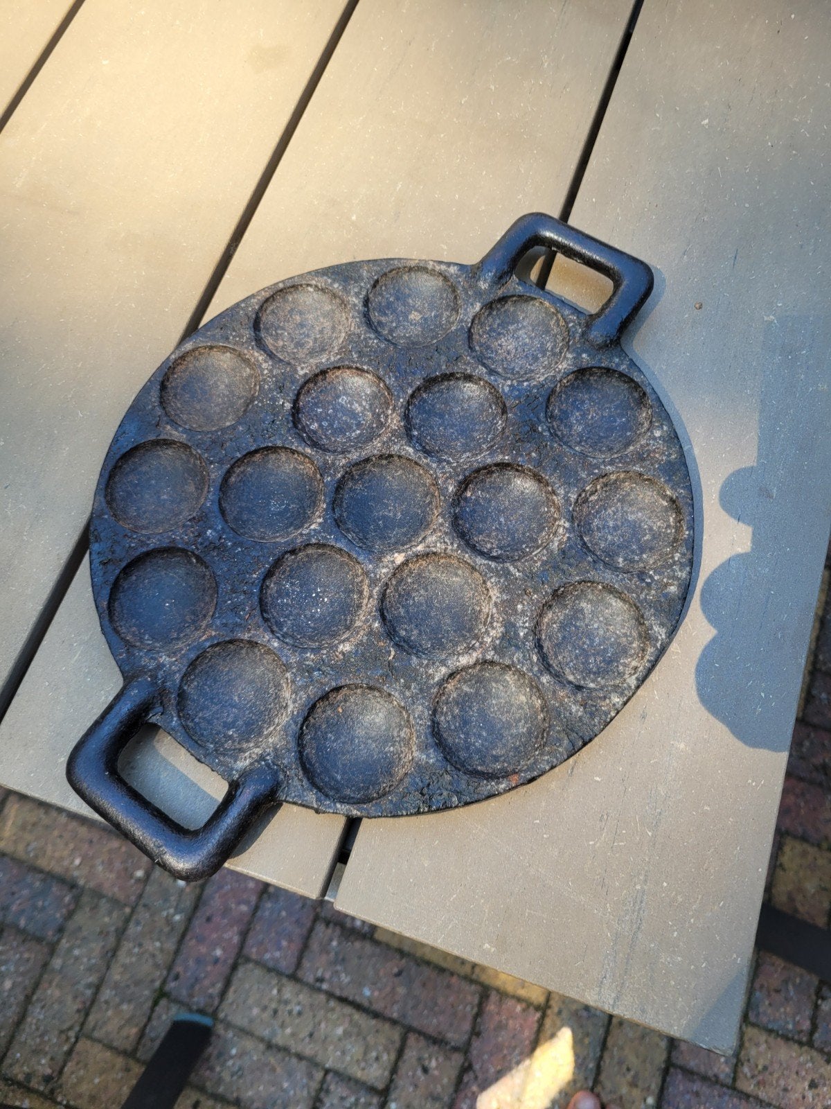 Gietijzeren poffertjespan  Perfect voor heerlijke poffertjes, Ophalen of Verzenden, Zwart, Metaal, Overige typen