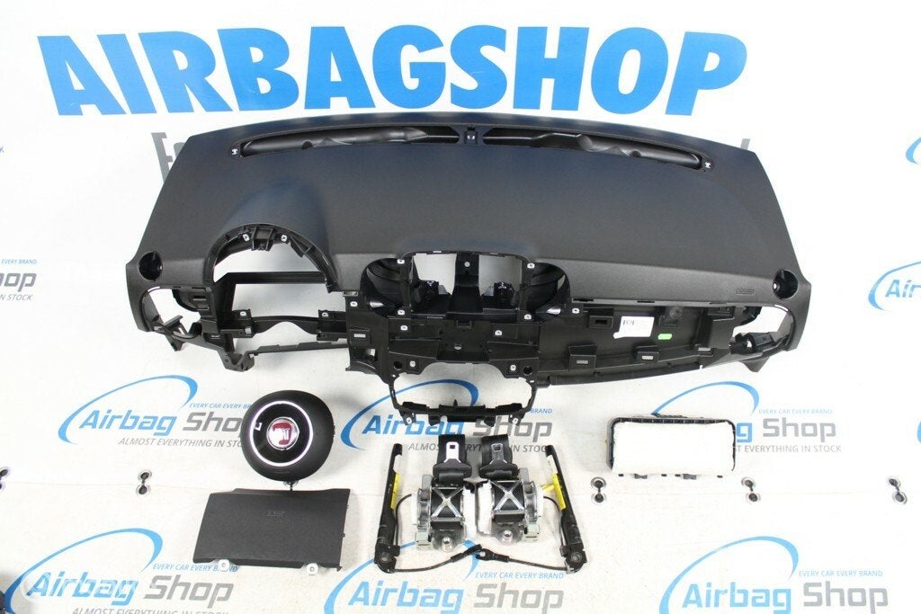 Airbag set - Dashboard zwart Fiat 500 (2016-heden), Gebruikt, Ophalen of Verzenden