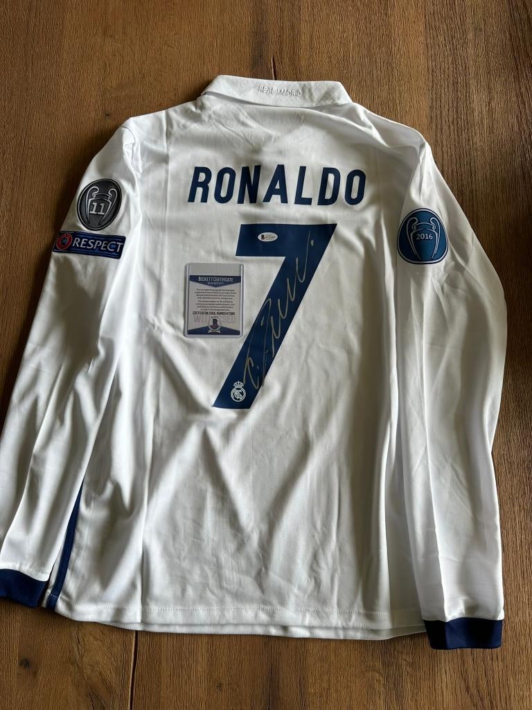 Hand gesigneerd shirt Cristiano Ronaldo, met COA, Verzamelen, Sportartikelen en Voetbal, Buitenlandse clubs, Nieuw, Ophalen of Verzenden