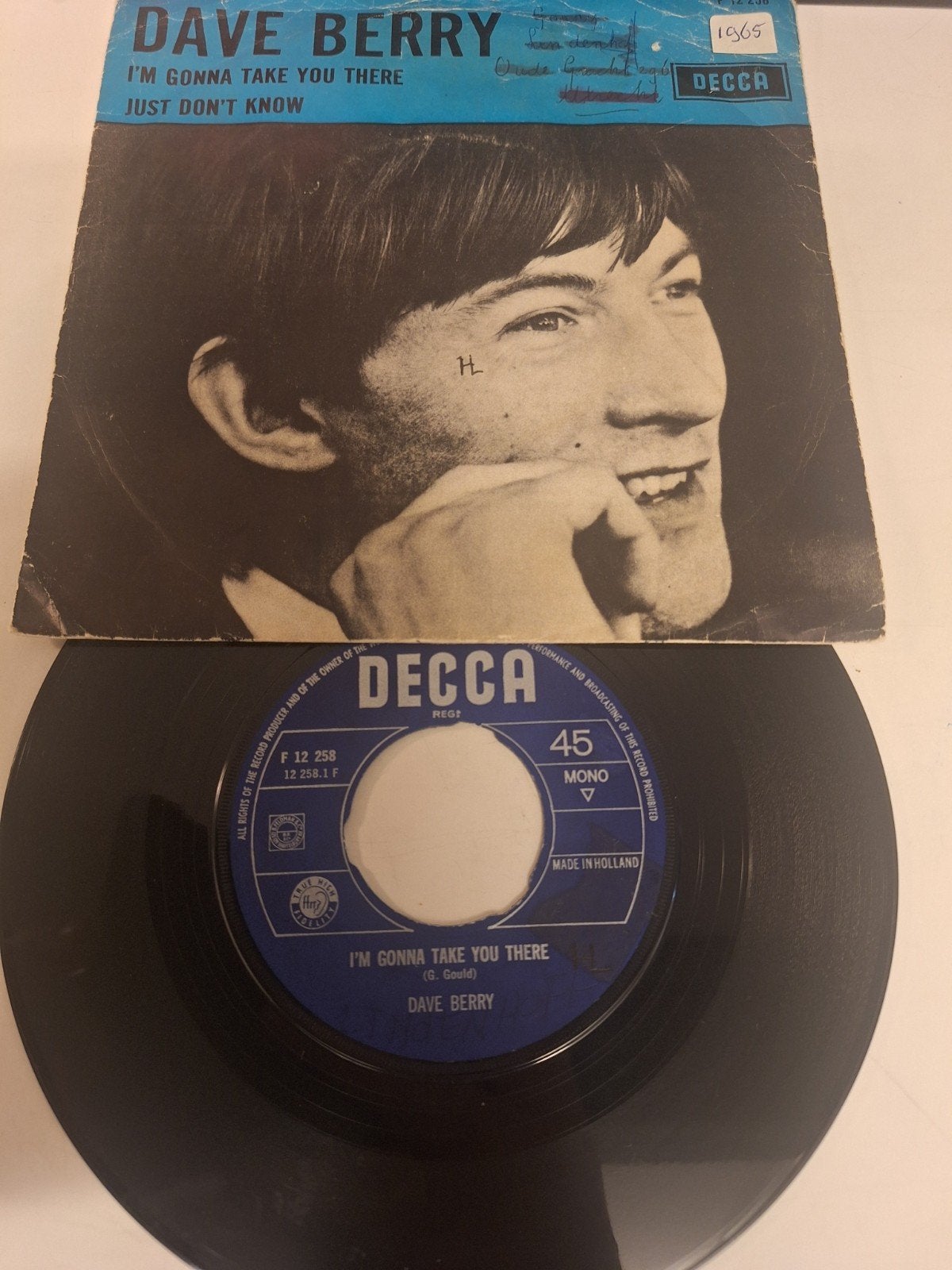 Dave Berry - I'm gonna take you there, 1965., Cd's en Dvd's, Fotohoes, Verzenden, 7 inch, Pop
