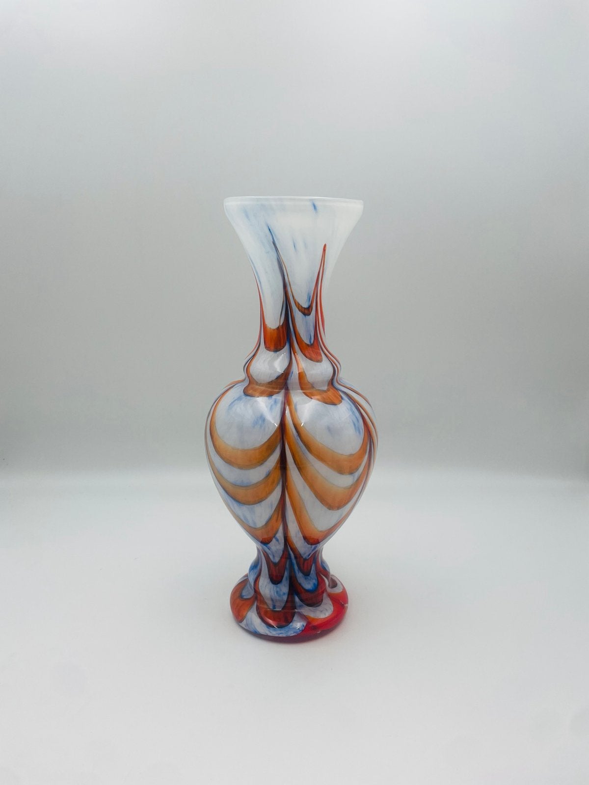 Opaline Murano vaas 37 cm - Uniek design, Ophalen of Verzenden