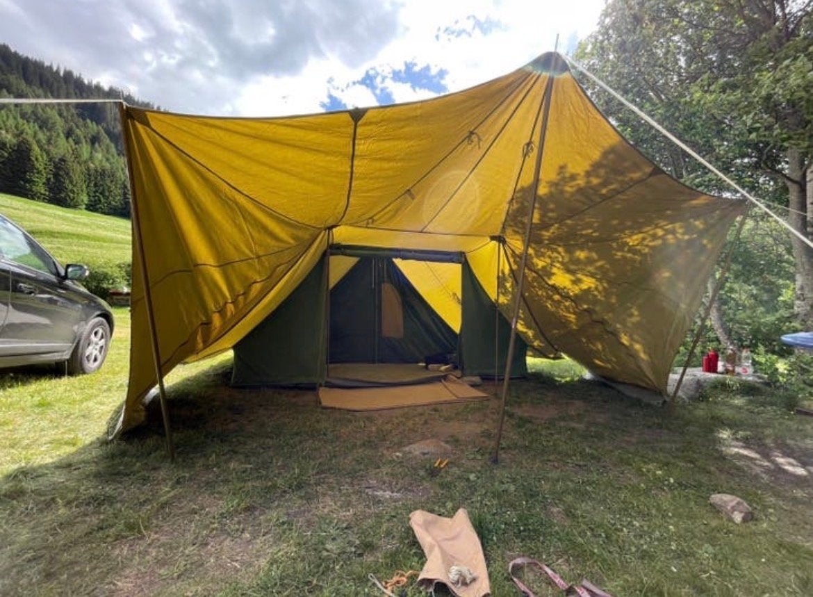 De Waard Albatros met varioluifel en binnentent, Caravans en Kamperen, Tenten, Ophalen, Gebruikt, Tot en met 6