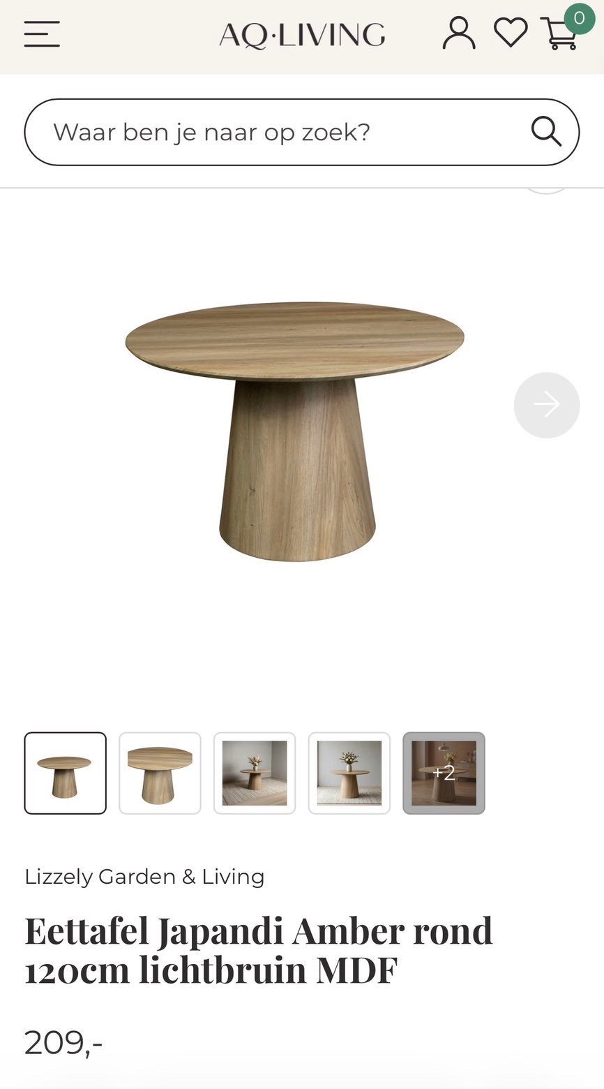 Eettafel, Ophalen, Rond, Nieuw, Vier personen