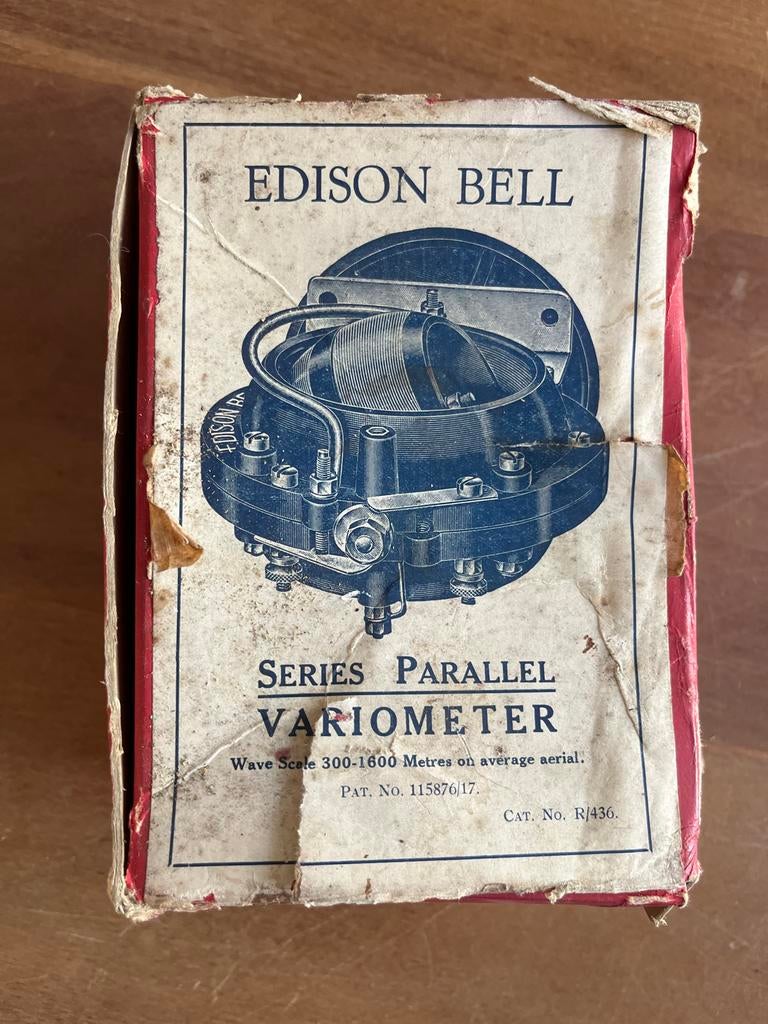 Antieke Edison Bell Serie Parallel Variometer in Doos, Antiek en Kunst, Ophalen of Verzenden